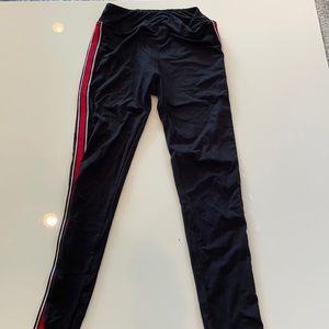 Black Leggings with Strips